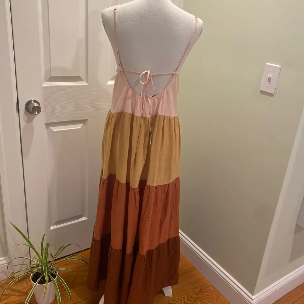 New By Anthropologie Colorblock Maxi Dress Size L - Picture 11 of 15